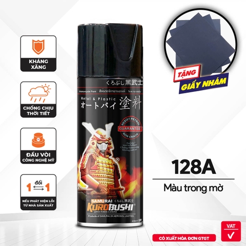 Sơn xịt Samurai Kurobushi - PHỦ MỜ 128A (400ml)