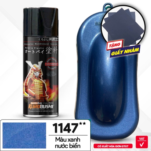 Sơn xịt Samurai Kurobushi - MÀU XANH NƯỚC BIỂN 1147 (400ml)