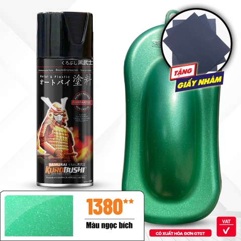 Sơn xịt Samurai Kurobushi - MÀU NGỌC BÍCH 1380 (400ml)