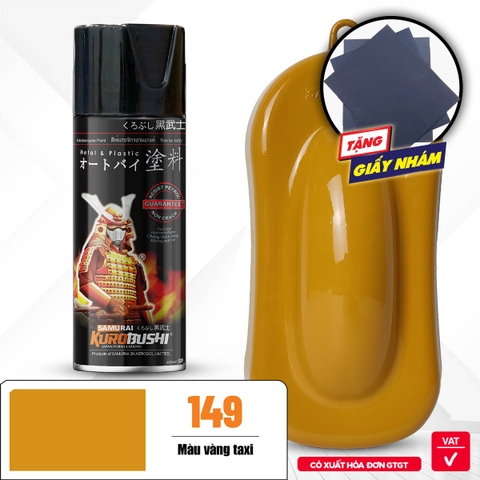 Sơn xịt Samurai Kurobushi - MÀU VÀNG TAXI 149 (400ml)