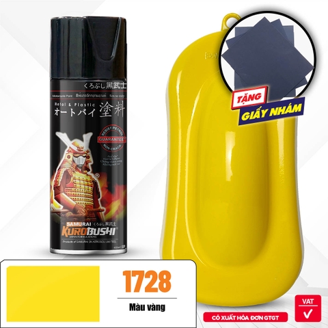 Sơn xịt Samurai Kurobushi - MÀU VÀNG 1728 (400ml)