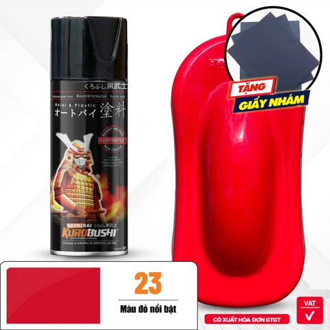 Sơn xịt Samurai Kurobushi - MÀU ĐỎ 23 (400ml)