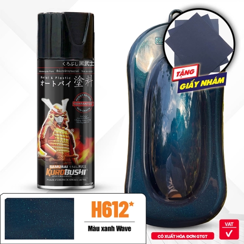 Sơn xịt Samurai Kurobushi - XANH NHỚT WAVE H612 (400ml)