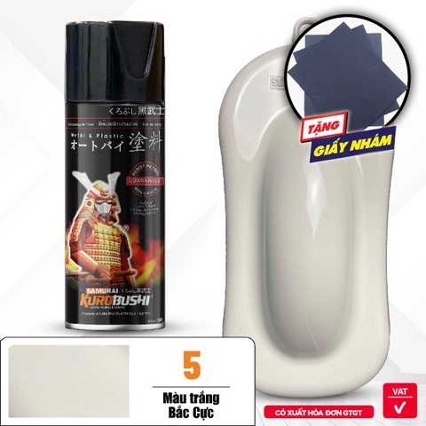 Sơn xịt Samurai Kurobushi - MÀU TRẮNG BẮC CỰC 05 (400ml)