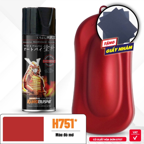 Sơn xịt Samurai Kurobushi - màu đỏ mờ H751 (400 ml)