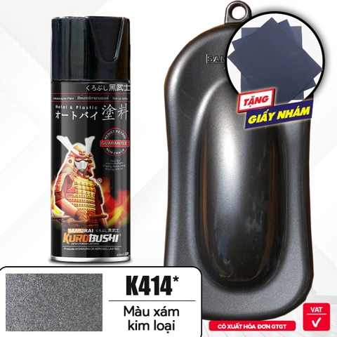 COMBO Sơn Samurai màu K414 gồm 3 chai đủ quy trình độ bền cao, đẹp, sang xịn mịn (Lót – Màu K414 - Bóng )