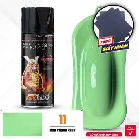 Sơn xịt Samurai Kurobushi - MÀU CHANH XANH 11 (400ml)