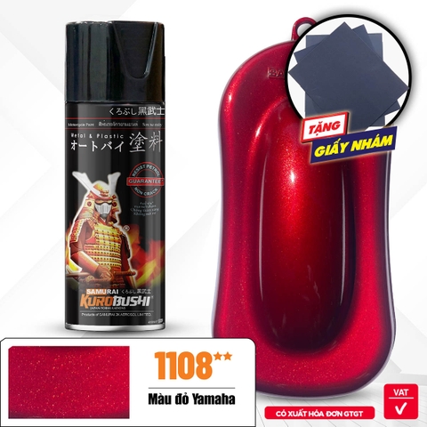 COMBO Sơn Samurai màu 1108 gồm 4 chai đủ quy trình độ bền cao (Lót  – Nền 124 - Màu 1108 - Bóng )