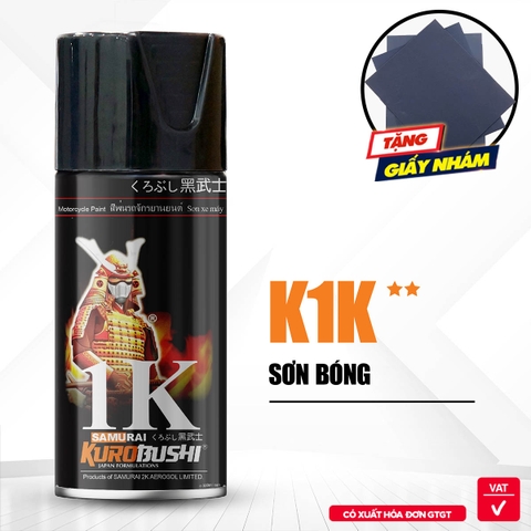 Sơn xịt Samurai Kurobushi - SƠN BÓNG K1K (300ml)