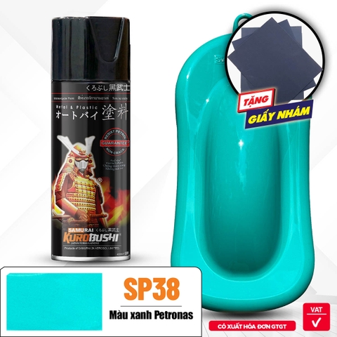 Sơn xịt Samurai Kurobushi - MÀU XANH PETRONAS SP38 (400ml)