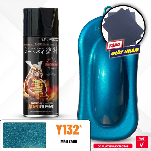 Sơn xịt Samurai Kurobushi - MÀU XANH Yamaha Y132 (400ml)
