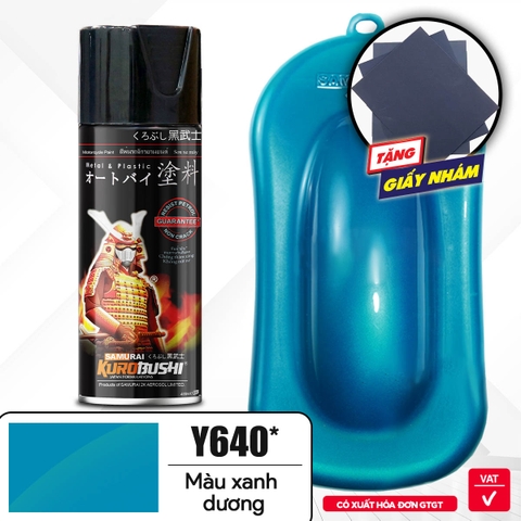 Sơn xịt Samurai Kurobushi - màu xanh dương Y640 (400 ml)
