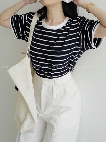 STRIPPED TEE