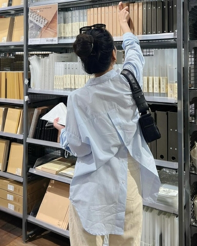 SƠMI KẺ XANH LƯNG KIỂU