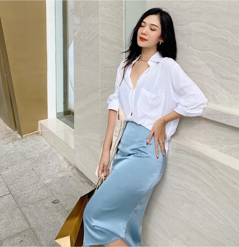SATIN SKIRT