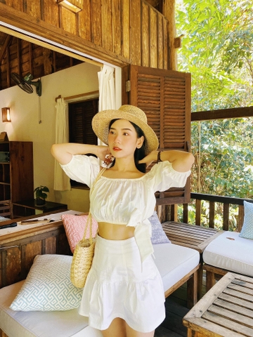 ÁO TRỄ VAI NƠ EO