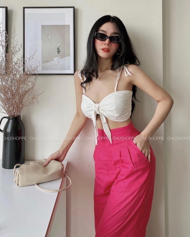 LINEN PANTS (PINK)