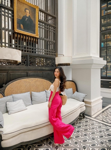 LINEN PANTS (PINK)