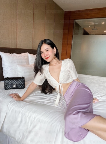 SATIN SKIRT