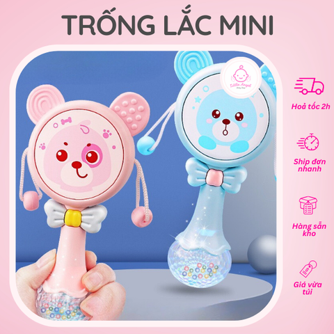 ĐỒ CHƠI GIÁO DỤC TRỐNG LẮC MINI CHO BÉ