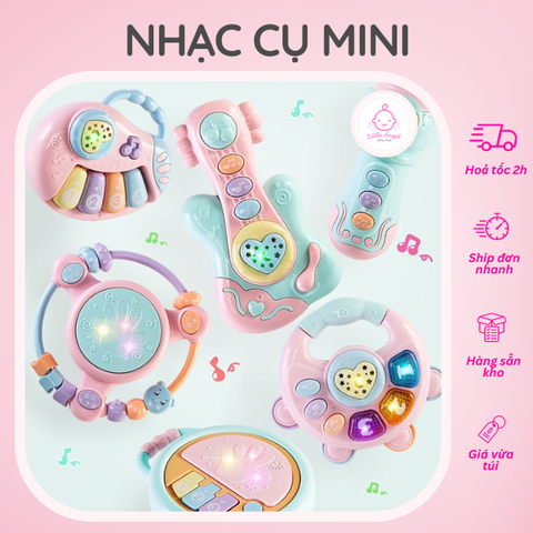 ĐỒ CHƠI GIÁO DỤC NHẠC CỤ MINI CÓ ĐÈN CÓ NHẠC DÀNH CHO BÉ
