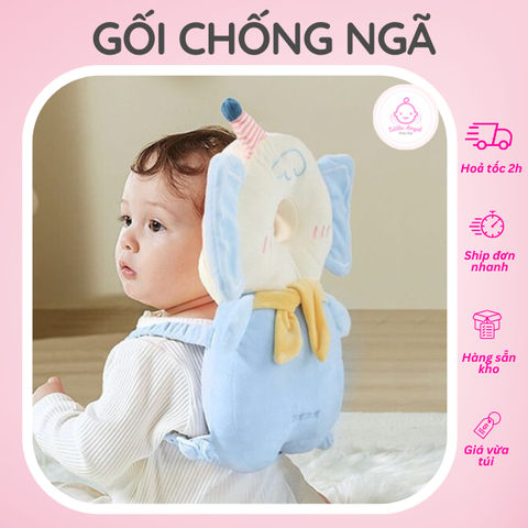 Gối Bảo Vệ Đầu Và Lưng Chống Ngã Thoáng Khí An Toàn Cho Bé