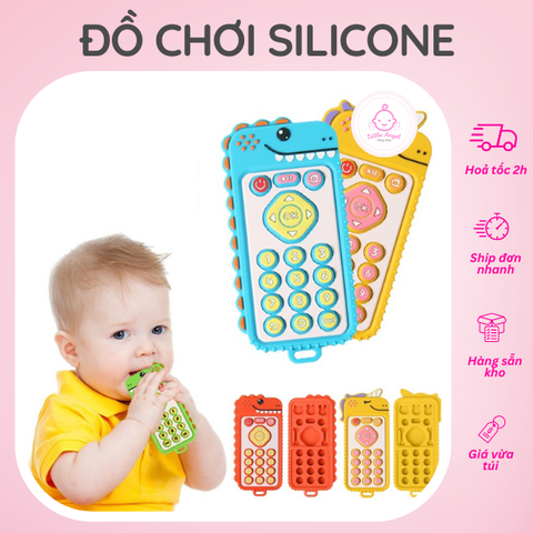 Đồ Chơi Điều Khiển Silicone Cho Bé Ngậm Mọc Răng