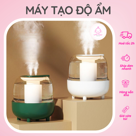 Máy Phun Sương Tạo Độ Ẩm Dung Tích Lớn Có Đèn