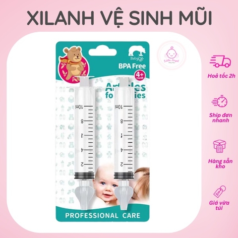 Ống Bơm Xilanh Vệ Sinh Rửa Mũi Đầu Silicone Cho Bé