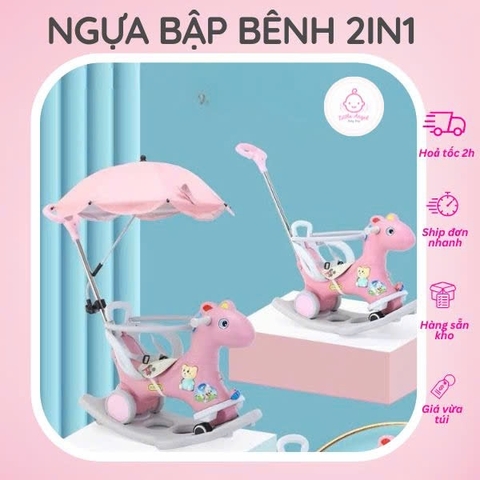 Đồ Chơi Xe Đẩy Ngựa Bập Bênh Đa Năng 2 Trong 1 Đáng Yêu Dành Cho Bé