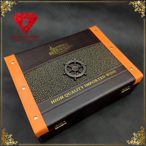 Hộp Quà Đôi Bằng Da Ba Khuy