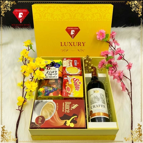 Hộp Quà Tết Rượu Vang QT007