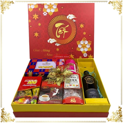 Hộp Quà Tết Rượu Vang QT016 Cao Cấp