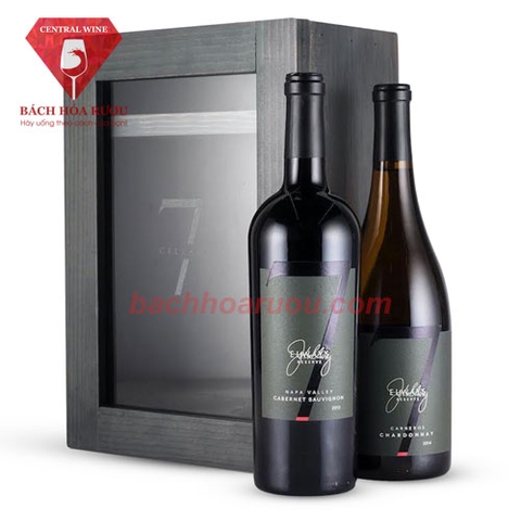 Bộ Quà Tặng Hộp Gỗ Rượu Vang Elway's Reserve Glass Duo