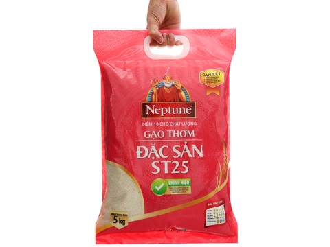 Gạo thơm đặc sản Neptune ST25 túi 5kg