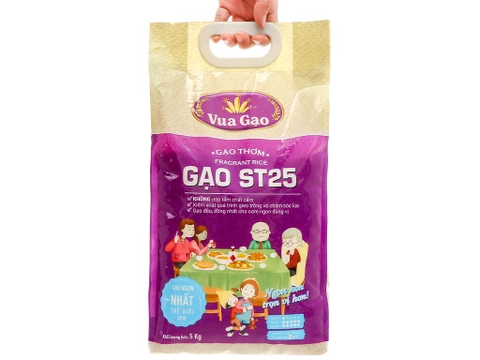 Gạo thơm Vua Gạo ST25 túi 5kg