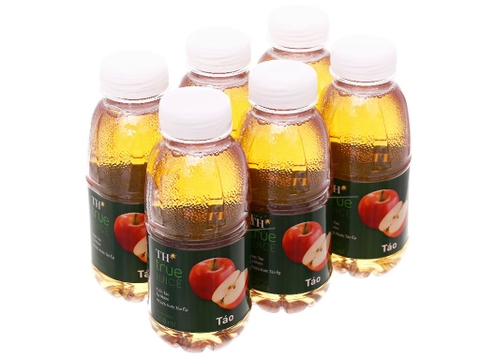 Lốc 6 chai nước táo tự nhiên TH True Juice 350ml