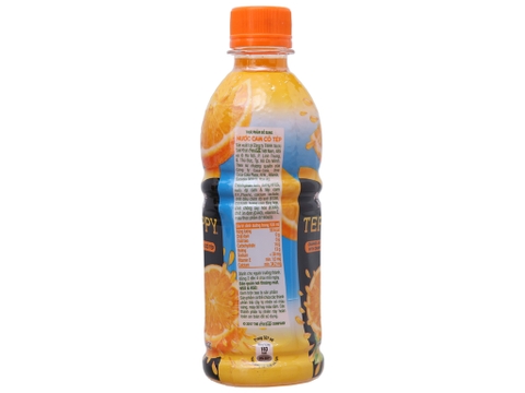 6 chai nước cam có tép Teppy 327ml