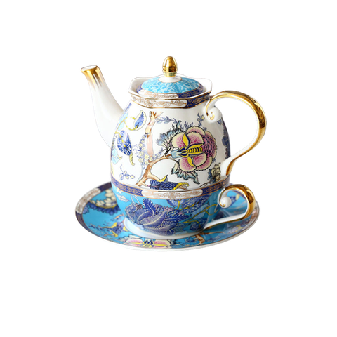 Bộ Ấm Trà Bằng Gốm Sứ Phong Cách Châu Âu