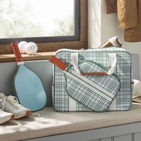 Túi Plaid Pickleball Bag & Paddle Cover Set Green/Blue Hearth & Hand ™ with Magnolia