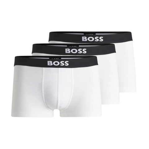 Underwear BOSS By Hugo Boss Men's 3-Pack Icon Trunks Stretch Cotton White 50544263 100