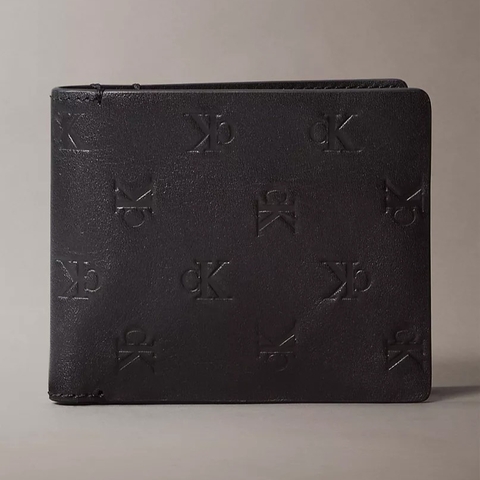 Ví Calvin Klein Allover Monogram Logo Bifold Wallet Black 4G1020G 001