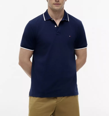 Áo Polo Tommy Hilfiger Regular Fit Pique Undercollar Navy MW42748 401