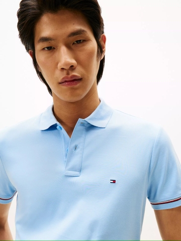 Áo Polo Tommy Hilfiger Slim Fit Smooth Cotton Interlock Well Water MW41612 400