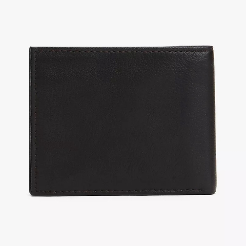 Ví Tommy Hilfiger Men's Pebbled Leather Bifold Wallet Brown 31TL220094
