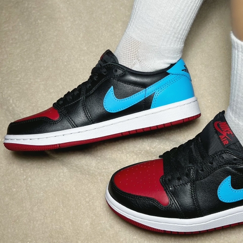Jordan 1 Retro Low Black Blue Red CZ0775 046