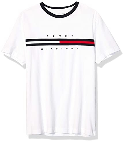 Áo Tommy Hilfiger Embroidered Flag Logo T-Shirt White