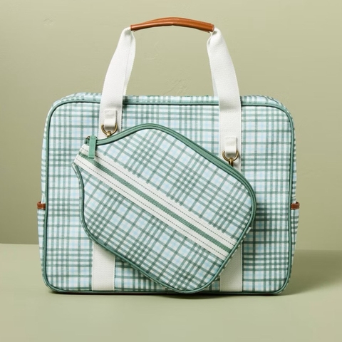 Túi Plaid Pickleball Bag & Paddle Cover Set Green/Blue Hearth & Hand ™ with Magnolia