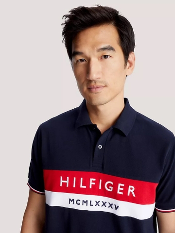 Áo Polo Tommy Hilfiger Regular Fit Chest Embroidered Navy 78J9452 410