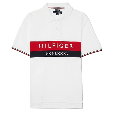 Áo Polo Tommy Hilfiger Regular Fit Chest Embroidered White 78J9452 100